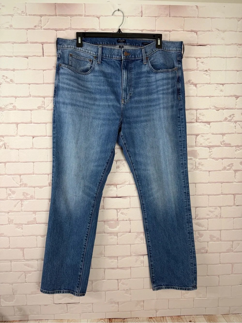 J. Crew Straight-Leg Mid Blue Jeans